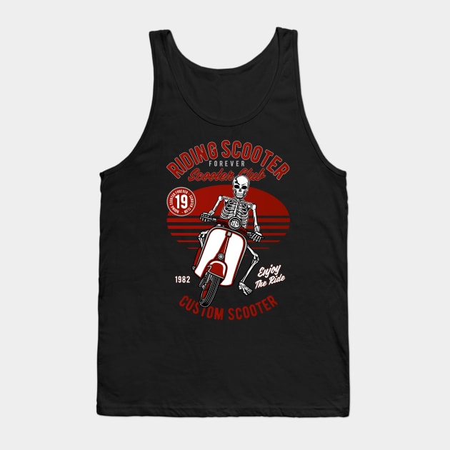Riding Scooter Tank Top by RockabillyM